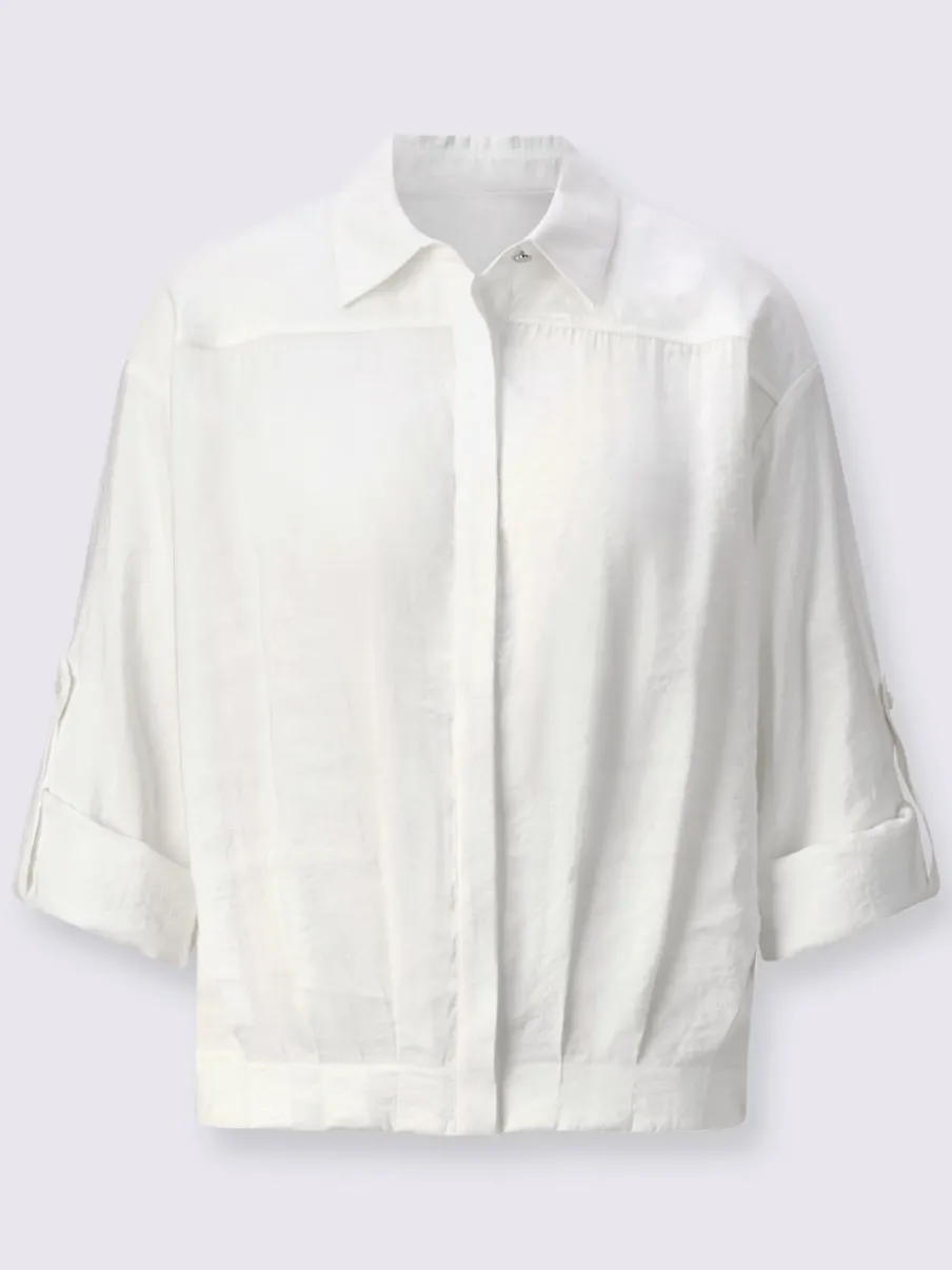Chemisiers en modal avec col chemise et manches longues