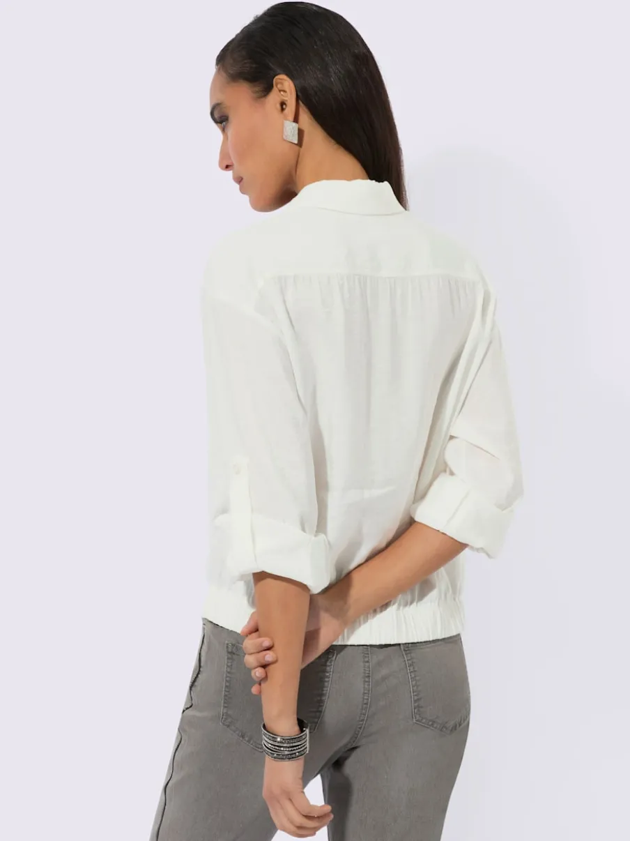 Chemisiers en modal avec col chemise et manches longues