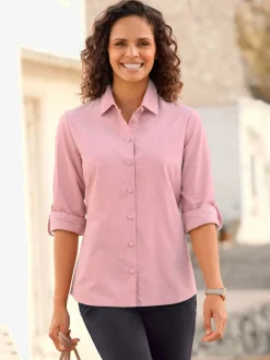 Chemisiers en velours côtelé à col chemise boutonnés