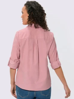 Chemisiers en velours côtelé à col chemise boutonnés
