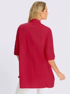 Chemisiers longs avec col chemise et manches 3/4