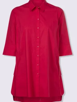 Chemisiers longs avec col chemise et manches 3/4