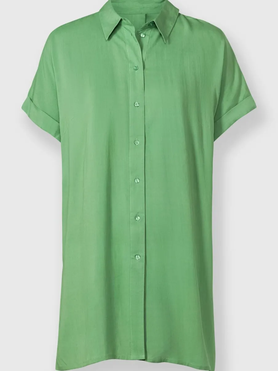 Chemisiers longs à col chemise et manches décontractées