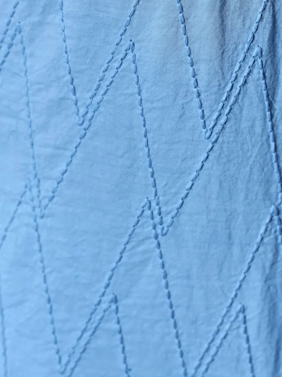 Chemisiers à manches longues avec poches et broderies