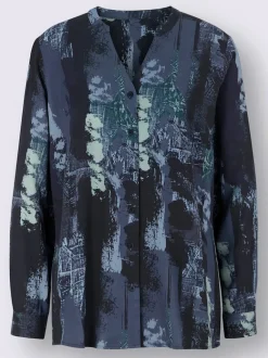 Chemisiers à manches longues en viscose avec motif flou