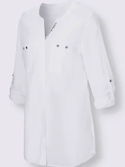 Chemisiers à manches longues légers en viscose et lin
