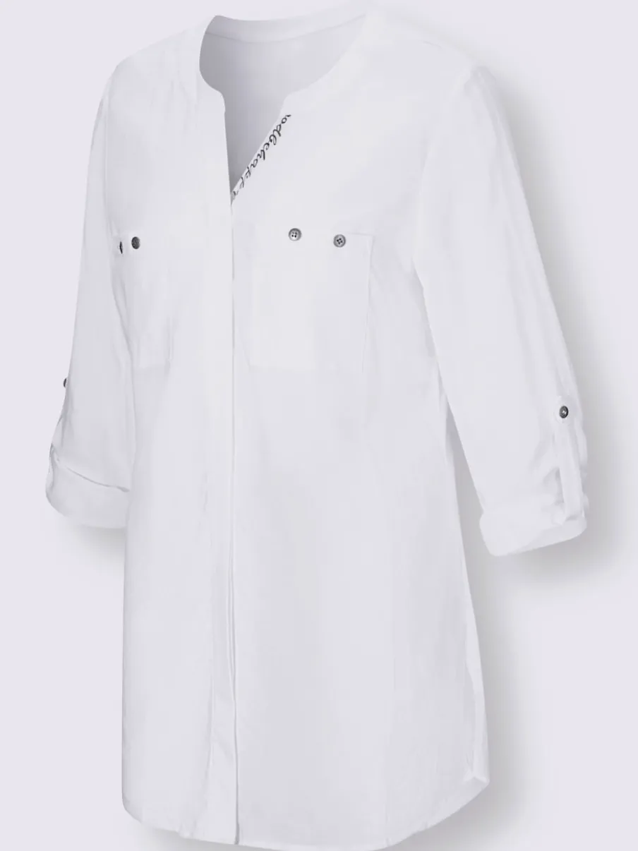 Chemisiers à manches longues légers en viscose et lin