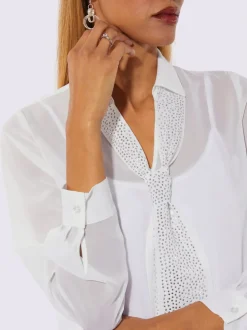 Chemisier vaporeux Georgette avec col chemise et lavallière en polyester recyclé