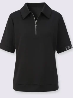 Col polo sportif manches courtes sweatshirt interlock modal doux