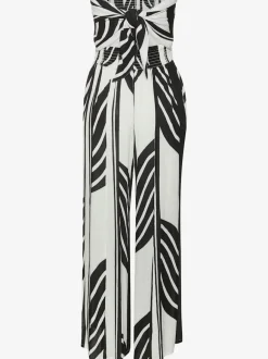 Combinaison bandeau estivale à haut smocké et poches latérales