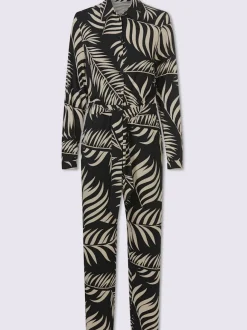 Combinaison à motif imprimé avec col chemise et poches