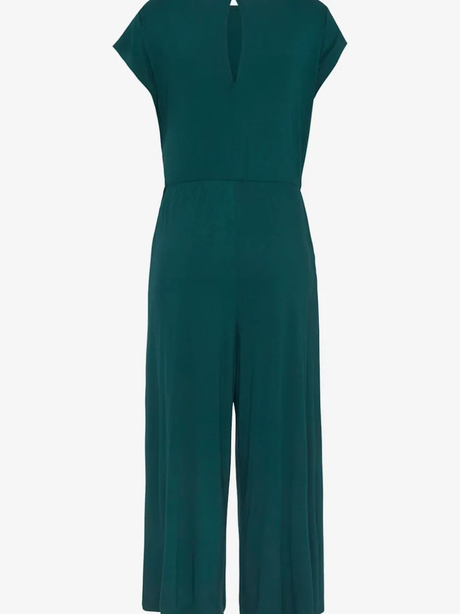 Combinaison pantalon large avec encolure ronde et manches courtes