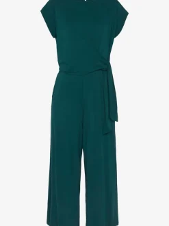 Combinaison pantalon large avec encolure ronde et manches courtes