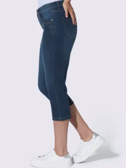 Corsaire en jean avec cinq poches et extensibilité agréable