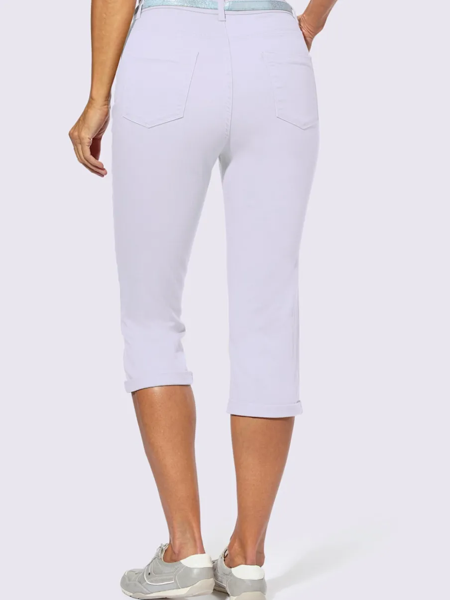 Corsaires cinq poches avec ceinture mode incluse