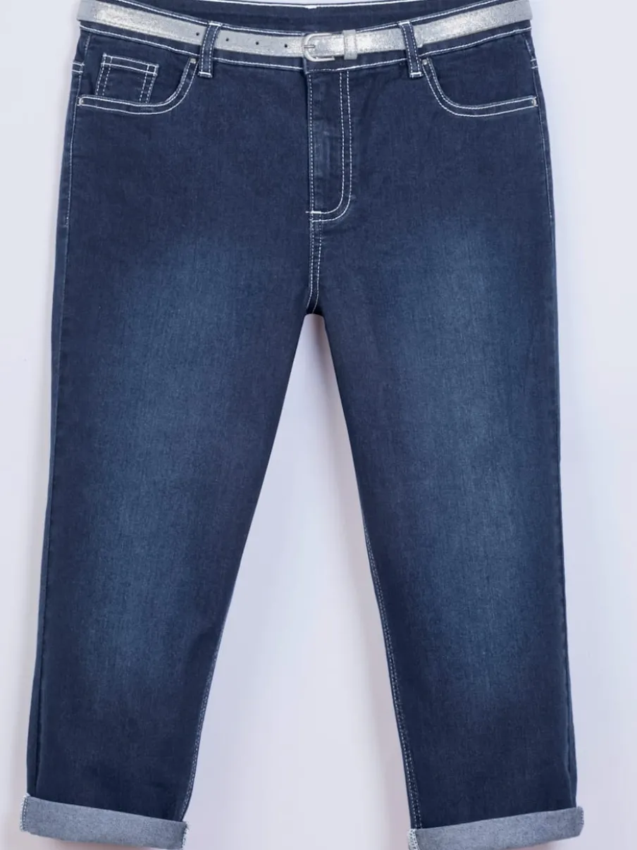 Corsaires cinq poches avec ceinture mode incluse