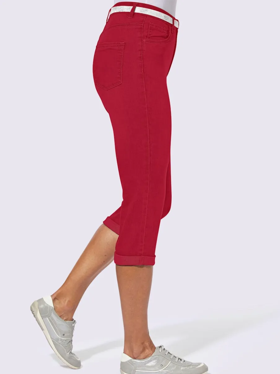 Corsaires cinq poches avec ceinture mode incluse