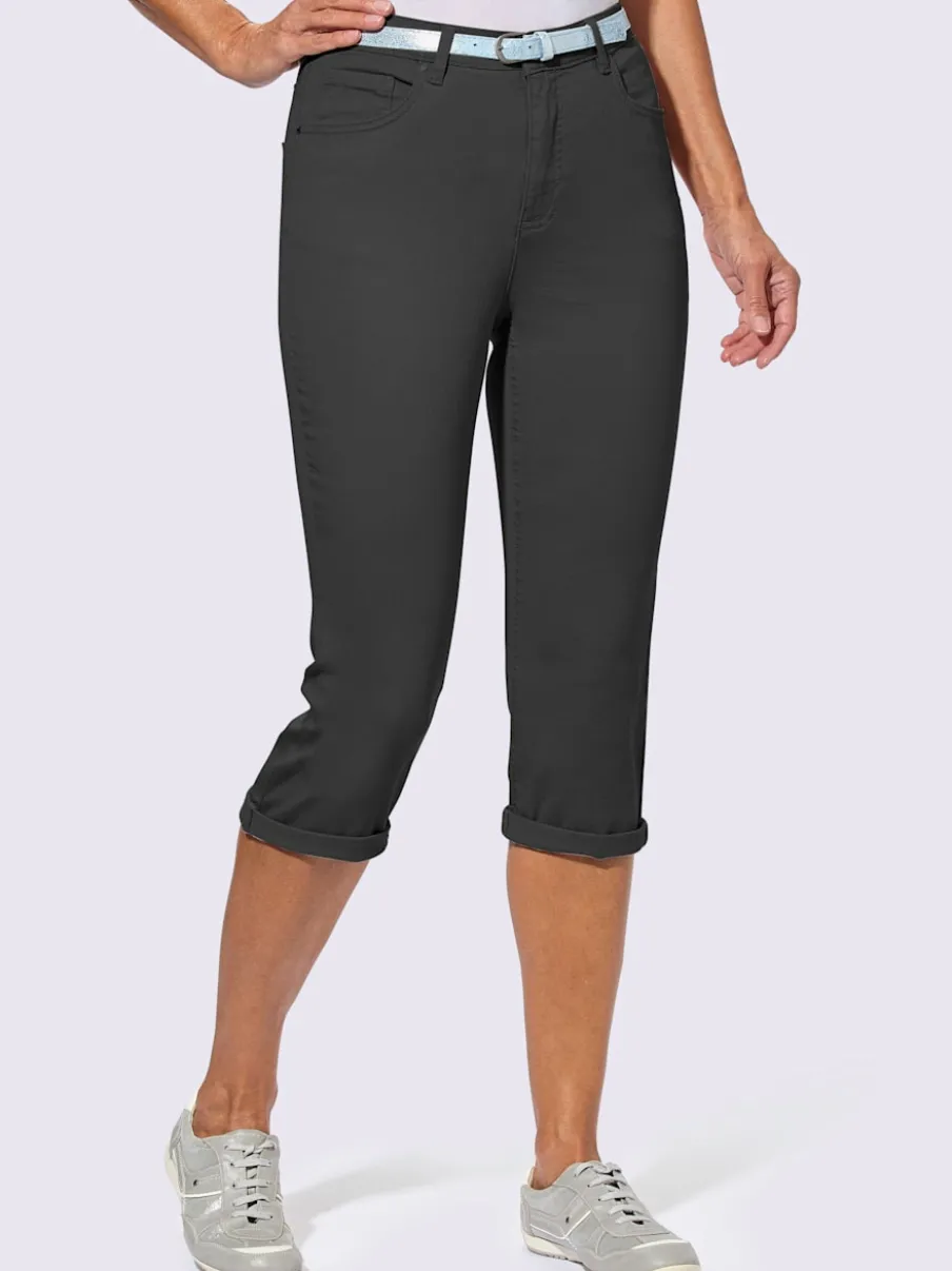 Corsaires cinq poches avec ceinture mode incluse