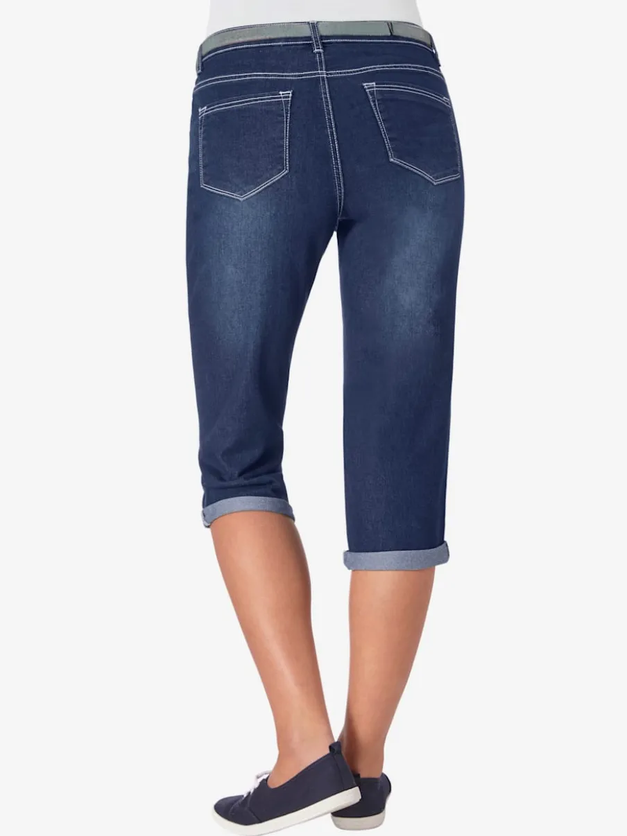 Corsaires cinq poches avec ceinture mode incluse