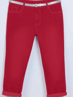 Corsaires cinq poches avec ceinture mode incluse
