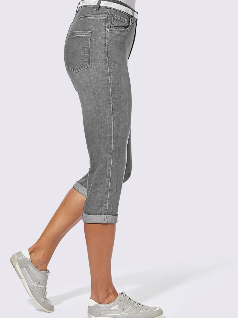 Corsaires cinq poches avec ceinture mode incluse