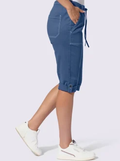 Corsaires en coton extensible avec ceinture élastique pratique