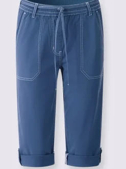 Corsaires en coton extensible avec ceinture élastique pratique