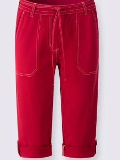 Corsaires en coton extensible avec ceinture élastique pratique