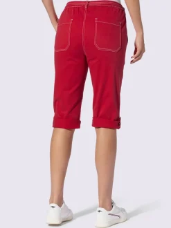 Corsaires en coton extensible avec ceinture élastique pratique