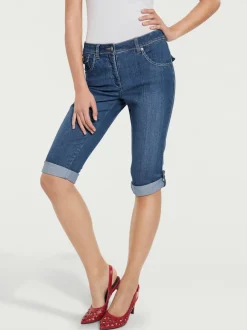 Corsaires en jean avec Power Mesh et élasticité intégrée