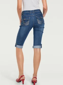 Corsaires en jean avec Power Mesh et élasticité intégrée