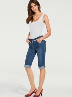Corsaires en jean avec Power Mesh et élasticité intégrée