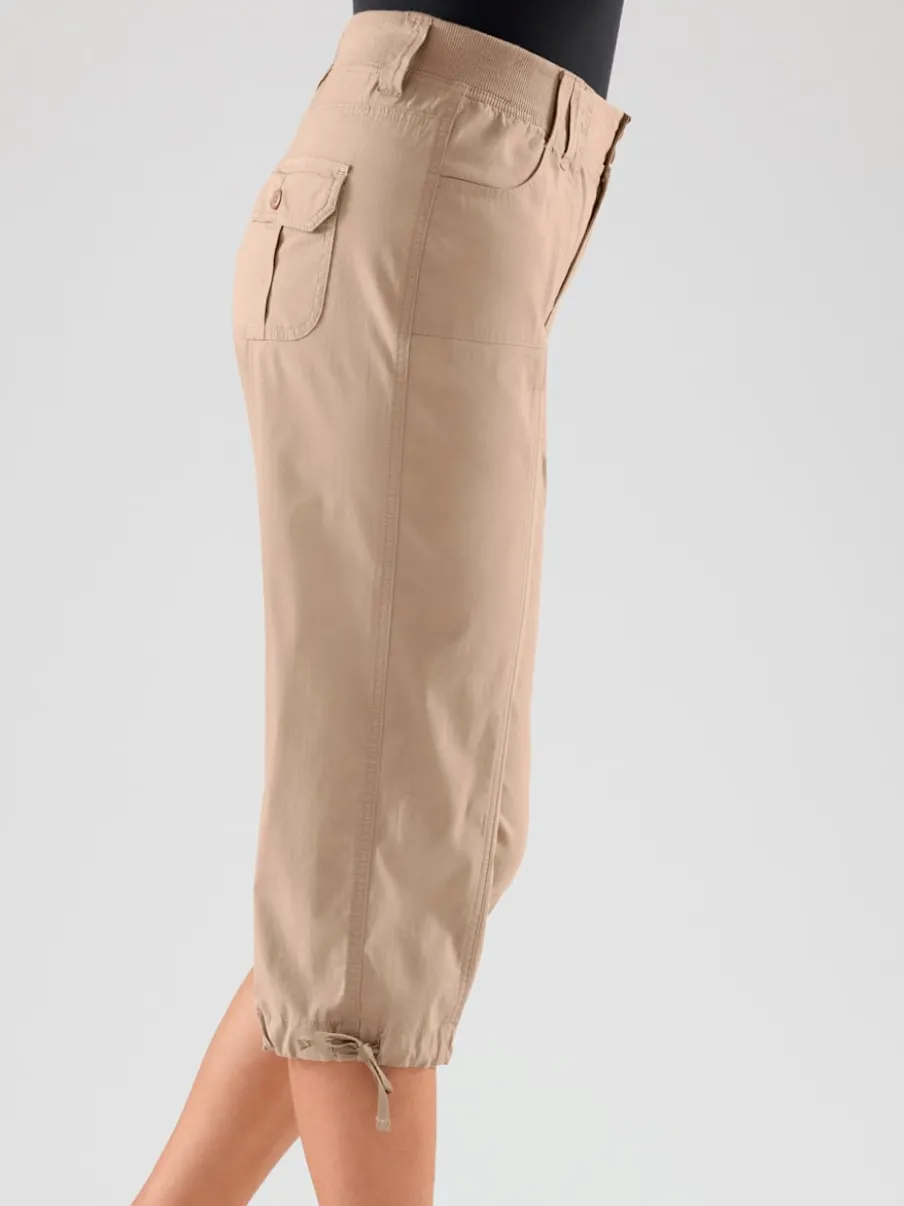Corsaires sportifs avec ceinture élastique et poches pratiques