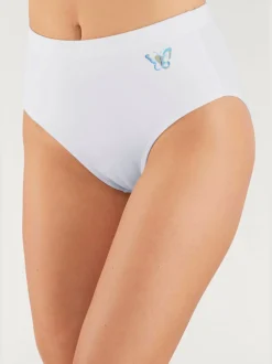 Culotte gainante lot pratique de 3 slips gainants unis avec imprimé papillon