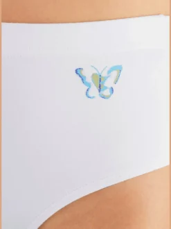 Culotte gainante lot pratique de 3 slips gainants unis avec imprimé papillon