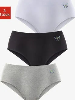 Culotte gainante lot pratique de 3 slips gainants unis avec imprimé papillon