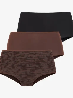 Culotte taille haute finitions élastiques et plates à la taille et aux échancrures