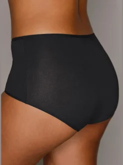 Culotte taille haute finitions élastiques et plates à la taille et aux échancrures