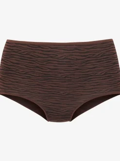 Culotte taille haute finitions élastiques et plates à la taille et aux échancrures