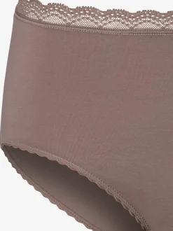 Culotte taille haute slip taille haute avec joli bord en dentelle
