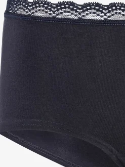 Culotte taille haute slip taille haute avec joli bord en dentelle
