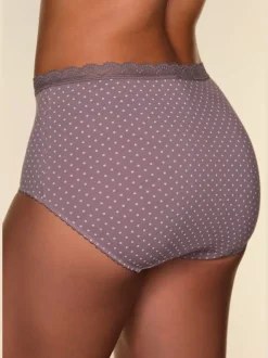 Culotte taille haute slip taille haute avec joli bord en dentelle