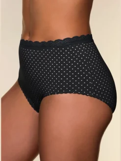 Culotte taille haute slip taille haute avec joli bord en dentelle