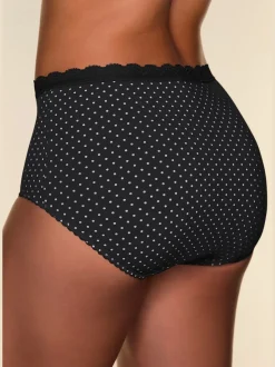 Culotte taille haute slip taille haute avec joli bord en dentelle