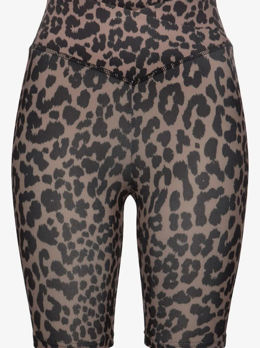 Cycliste à motifs léopard avec large ceinture confortable