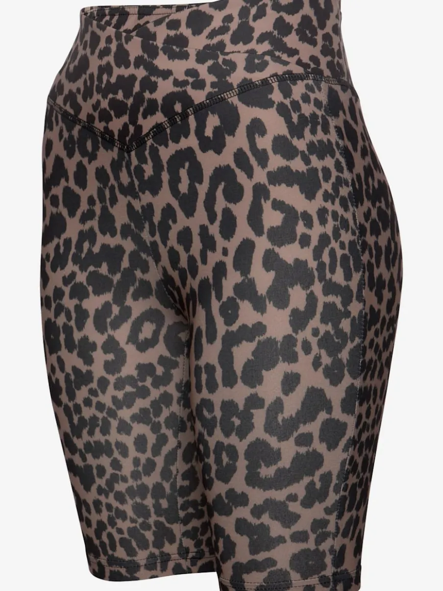 Cycliste à motifs léopard avec large ceinture confortable