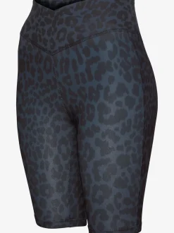 Cycliste à motifs léopard avec large ceinture confortable