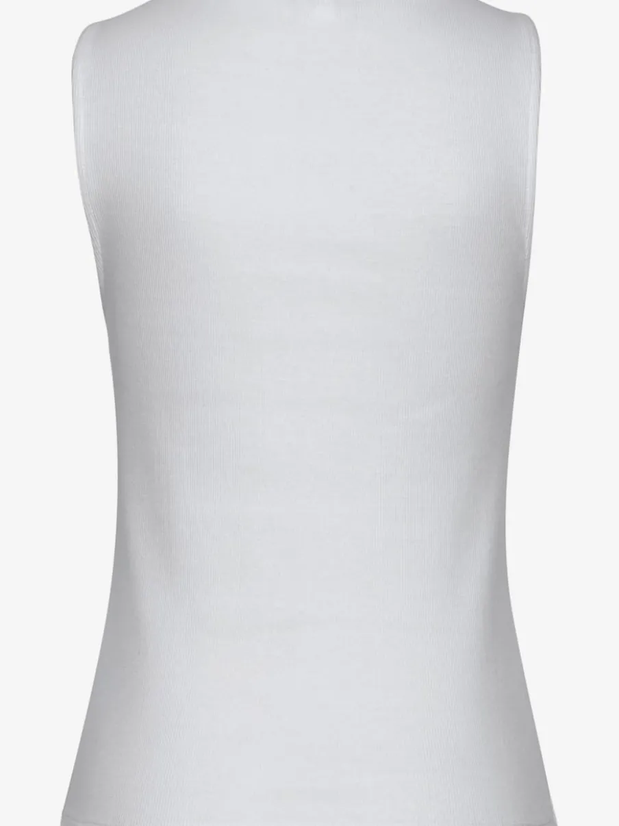 Débardeur basique à larges bretelles en coton extensible