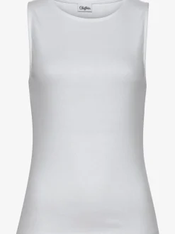 Débardeur basique à larges bretelles en coton extensible
