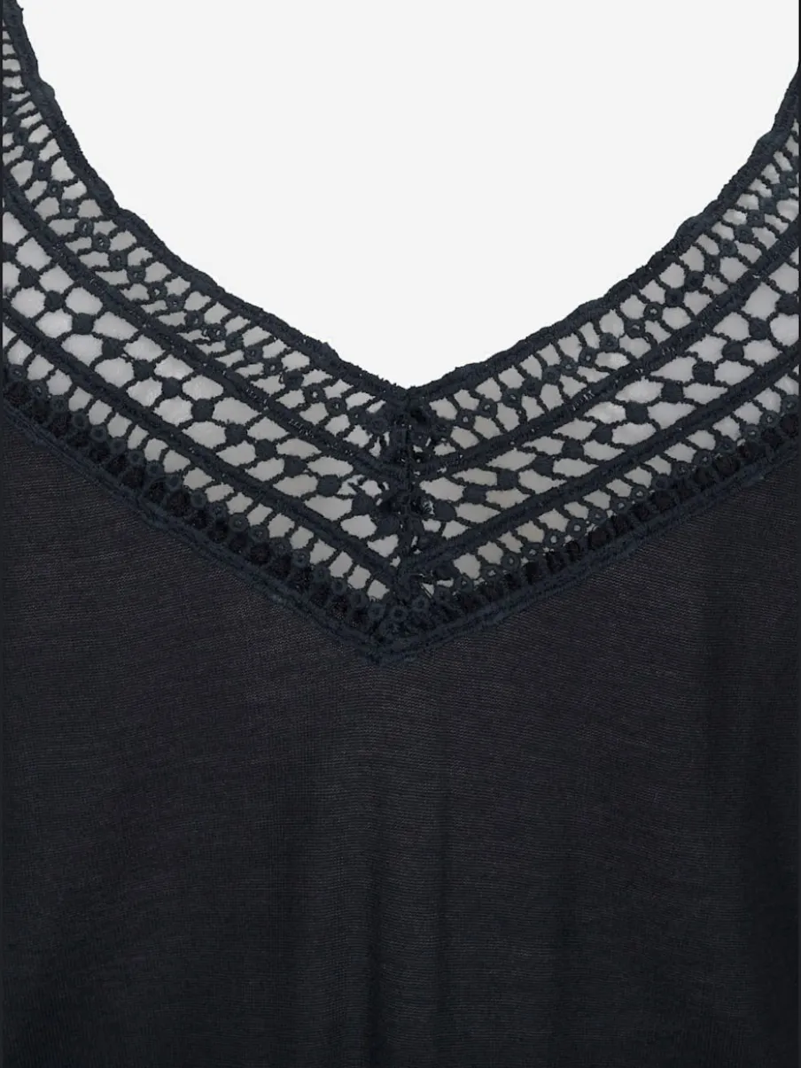Débardeur de plage à bretelles en dentelle crochetée